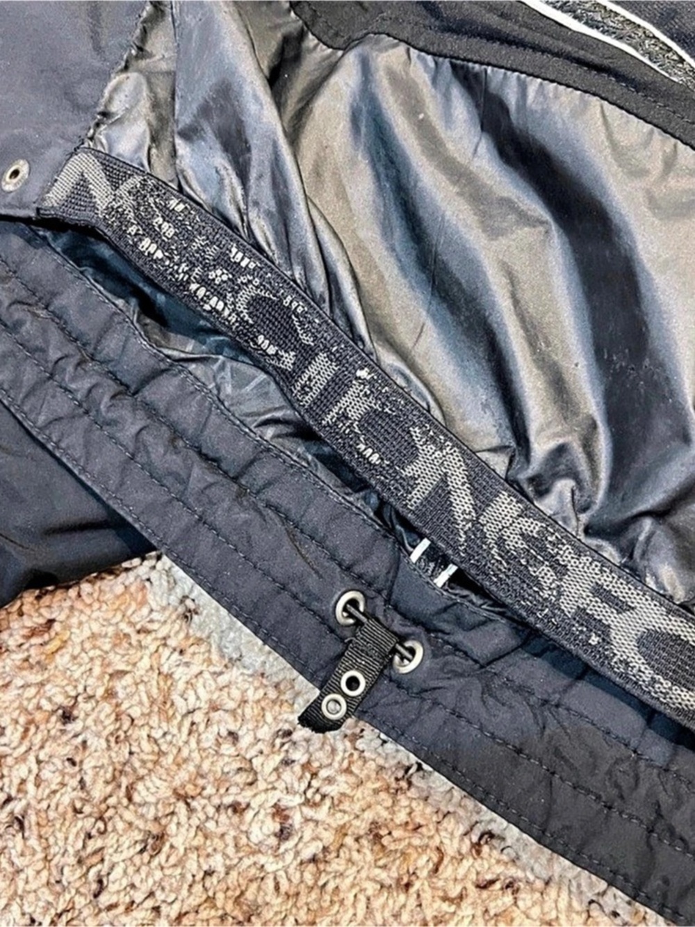 Section Vintage MFM Snowboard Coat Jacket With Hood Rare Black XL Performance - Picture 3 of 13